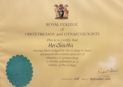 Fellow of Royal College of Obstetricians and Gynaecologists